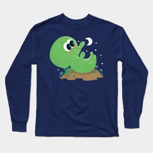 Cutethulhu Loves The Moon Long Sleeve T-Shirt